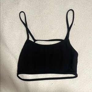 SHEIN Black Ribbed Top